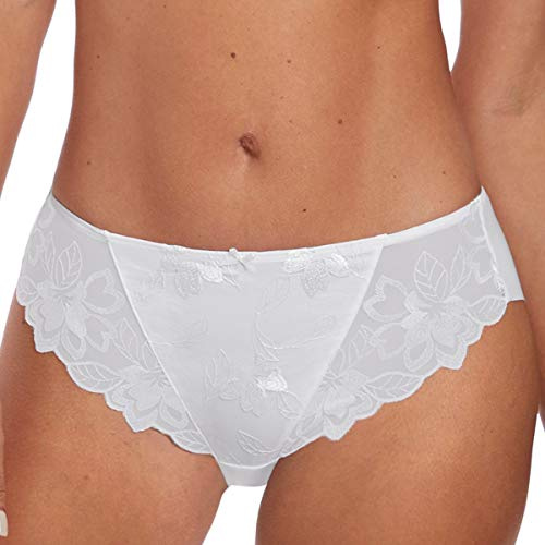 Fantasie Women's Leona Embroidered Briefs, White, XL