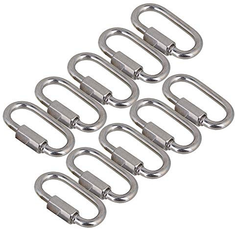 Mxfans 10PCS Silver 304 Stainless Steel M3.5 Link Chain for Quick Fastening