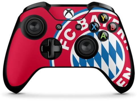 DeinDesign Skin kompatibel mit Microsoft Xbox One X Controller Folie Sticker FC Bayern München Offizielles Lizenzprodukt FCB