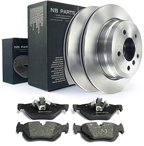 NB PARTS Bremsscheiben + Bremsbeläge hinten 300mm passend für BMW 1 E81 E87 3 E90 E91 E92 E93
