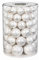 JACK by Inge Glas 60x Glas Christbaumkugeln 4 5 6 7 cm Eislack Weiß/Offwhite + Haken