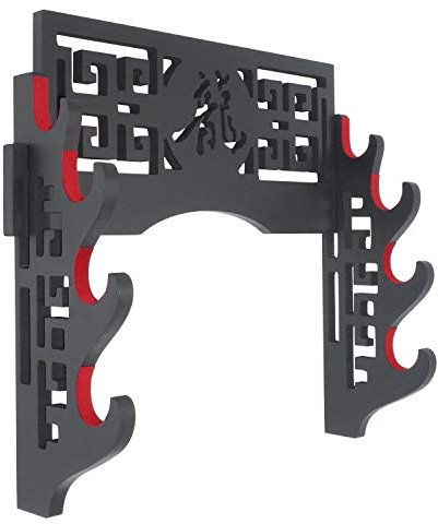 Moumou Velvet Protect Support Mural pour épée avec Bandes de Feutre pour Katana Wakizashi Genji et Samourai, 4 Tier Dragon