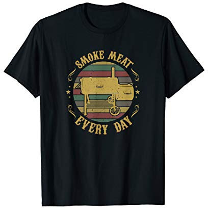 Funny BBQ Pit Reverse Flow Smoker Accessory Dad Grill Gift T-Shirt