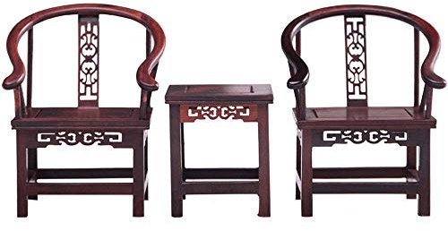 JIA JIA Meubles Model Set Red Rosewood Mini Meubles Miniatures Meubles Chinois Ronde Soutenu Fauteuil Antique Ornements