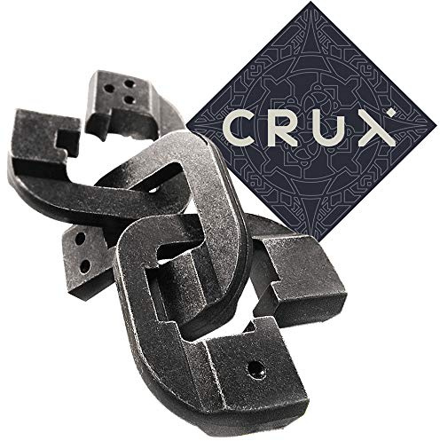 Hanayama Cast Chain Puzzle - Level 6 of 6 - Grandmaster Difficulty - Includes Crux Sticker