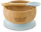 bamboo bamboo Ciotola Baby & Cucchiaio Set, Ciotole Svezzamento, Ciotola Ventosa con Anello Silicone, Ciotole Toddler con Cucchiaio Baby, Ciotola per Bambini da 6 Mesi (Grigio)