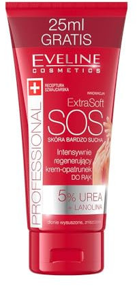 Eveline Cosmetics Extra Soft Intensiv Regenerierende Handcreme-Bandage mit 5% Urea, Lanolin, Hyaluronsäure - Tiefe Feuchtigkeit und Elastizität - 100ml