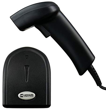 Barcode-Lesegerät mit USB-Kabel, Professioneller, Stationärer Barcode-Scanner für 1D-Codes, Kompaktes, Praktisches, Manuelles Strichcode-Lesegerät, Plug-and-Play-Barcodeleser, HDWR HD26