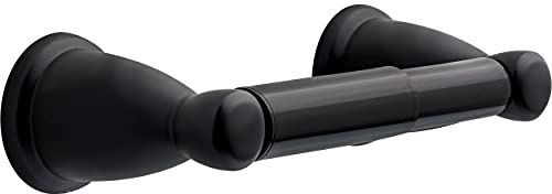 Franklin Brass Kinla Spring (1-Pack) Toilet Paper Holder Matte Black Tissue Roll Spring-Loaded Rod, Organization and Storage, Wall Mounted Bathroom Accessories KIN50-MB