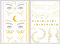 Feelairy 2 Stück Tätowierung Metallic Temporäre Tattoo Gesicht Gold, Wasserdichte Metallic Tätowierung Flash Tattoos Aufkleber, Glitter Tattoo Stickers für Frauen Mädchen Kinder Körperkunst