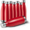 MEWAY 17oz Sport Water Bottle 8 Pack Vacuum Insulated Stainless Steel Sport Water Bottle Leak-Proof Double Wall Cola Shape Water Bottle,Keep Drinks Hot & Cold (Red,8 Pack)