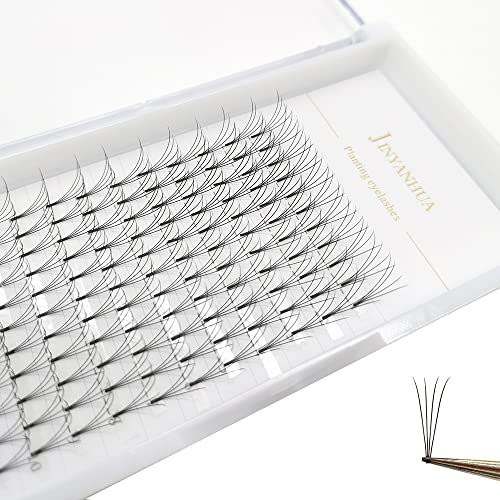 2d/3d/4d/5d Volume Eyelash Extensions Premade Fans Eyelashes Short Stem 0.10mm Thickness C/D Curl 8-14mm Super Soft Handmade Fans Lashes Extensions (11mm, 4D-0.1-C Curl)