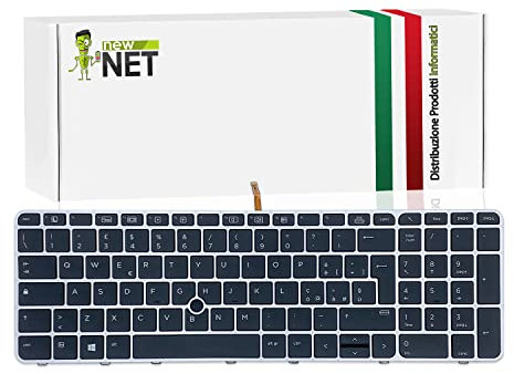 new net - Keyboards - Tastiera Italiana Compatibile con Notebook HP 836623-061 819898-FP1 836621-FP1 SN9145BL 6037B0112706[ con Frame - Retroilluminata - Layout ITA ]
