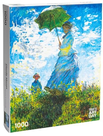 Today is Art Day - Claude Monet - Woman with a Parasol - Puzzle - 1000-piece