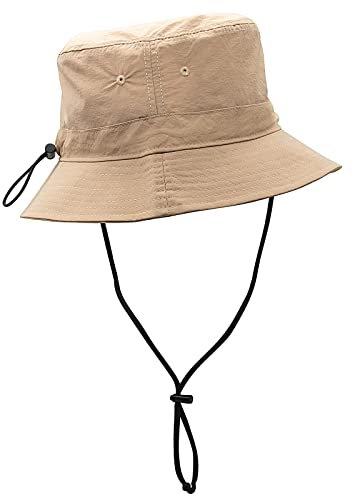 YAMEIZE Chapeau de pêche Pliable à la Mode - Chapeau de pêche d'été réglable avec Cordon pour Femme et Homme Protection UV