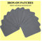 GYGYL 12Pcs 100% Cotton Iron-on Patches, Repair Patches for Clothing, Iron on for Inside Jeans and Clothing Repair (Dark Grey)