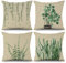 ASDCXZ Frühling Kissenbezug 40x40 cm 4er Set, Grün Eukalyptusblätter Kaktus Aloe Beige Sofa Dekokissen Kissenbezüge Kissenhülle Waschbar Polyester Flachs Textil Outdoor Kopfkissenbezug Kissen Bezug