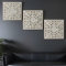 MARRAKESCH 3er Set Wandbild Wanddeko aus Holz 40cm gross Ornament Adarsch Shabby Weiss als Orientalische Dekoration