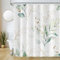 Uiiooazy Duschvorhang 200x180cm, Duschvorhang Eukalyptus Grüne Blätter Anti Schimmel Gold Aquarell Pflanzen Duschvorhänge Wasserdicht Polyester Stoff Waschbar Bad Vorhang mit 12 Haken für Badezimmer
