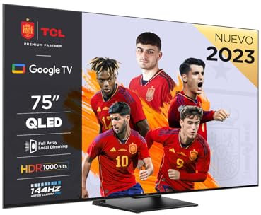 TCL C74 Series 75C745 TV 190,5 cm (75) 4K Ultra HD Smart TV WiFi Noir 1000 CD/m²