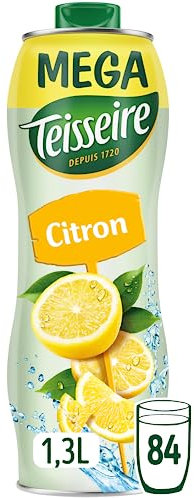 Teisseire Sirop de Citron pour Boisson Rafraîchissante, Cocktails, Bidon 1,3 L