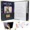 IvyRobes Sheet Music Folder Black, 3 Rings Binder 12.5 x 10 Piano Music Binder Choir Folder with Elastic Band,10 Pockets for Sheets 8.5 * 11/A4