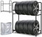 Jopassy Reifenregal 8 Reifen, Reifenständer 107 x 46 x 117cm,Felgenbaum für Autoreifen Ladekapazität 180kg,Felgenregal mit Reifenschutzhülle,für Garage,Höhenverstellung Lagerregale für Reifen