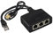 Leehitech Câble Répartiteur Ethernet RJ45 1 à 3,Câble d'extension Internet avec Cordon d'alimentation USB, Réseau de Bureau à Domicile, Connectez 3 Appareils Simultanément,Adapté pour Cat5, Cat6, Cat7