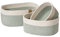 LA JOLIE MUSE Woven Storage Baskets for Organizing, Small Felt and Jute Wicker Basket for Bathroom Shelve Nursery, Decorative Basket Organizer Bins Set of 3, green