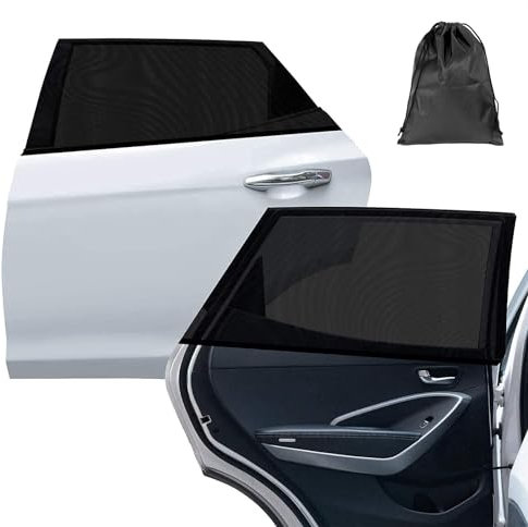 Sonnenschutz Auto Baby mit Zertifizierter UPF50 UV Schutz, 2 Stück Universal Sonnenblende Auto Kinder, Hitzeschutz Auto Sonnenschutz Seitenscheibe Heckscheibe passend die Meisten Autos SUV Van (XL)