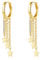 Loutade 925 Sterling Silver Chain Hoop Earrings for Women With Flat Star Dangle and Cubic Zircon - Simple Cartilage Huggie Earrings With Tassel