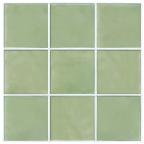 Commomy Piastrelle Adesive Cucina Bagno, 10 Pezzi, 30 x 30 cm, Matt Verde Salvia Adesivi Piastrelle Cucina, PVC Pannelli Decorativi 3d per Parete Paraschizzi Cucina Mattonelle Adesive Mosaico Bagno