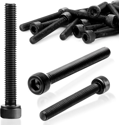SWTYExt M5x50mm Zylinderkopfschrauben Schwarz 40 Stk Zylinderschrauben mit Innensechskant DIN 912 Kohlenstoffstahl Schrauben Vollgewinde Maschinenschrauben Inbusschrauben für Reparaturwerkzeugzubehör