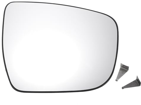 A ABSOPRO Retrovisor Lateral Derecho Para Nissan Qashqai J11 14-20 1Pc | Cristal Real, Blanco, Calefactado, Convexo, Con Placa De Respaldo, 19Cm Diámetro, 2 Pines, Eléctrico, Oe 963654Ea1A, Repuesto
