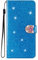BLOTECH Shiny Blue Leather Wallet compatible with iPhone 7 Bling Glitter Flip Protective Folio Cover Sparkle Case With Kickstand 3D Diamond Heart Buckle Magnetic Wallet Pocket Case for iPhone 7