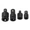 Ehuihuan Lot de 4 adaptateurs de clé à choc - 1/4 vers 3/8, 3/8 vers 1/4, 3/8 vers 1/4, 3/8 - 1/2,1/2 vers 3/8, clé dynamométrique, adaptateur de clé à douille, kit d'adaptateurs pour visseuse à