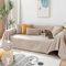 Royhom Kratzschutz Sofa Katze, Chenille Couch Überzug Wasserdicht, Sofaschoner rutschfest, Sofa Überzug Ecksofa, Sofabezug L Form, wasserdichte Decke, Couch Überwurf Khaki, 380x180 cm