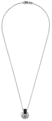 Emporio Armani Herren-Edelstahl-Halskette mit Karabinerverschluss, Sonic Silber