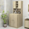 ShGaxin Armario de Bao Roble Sonoma 70,5x25,5x90 cm, Mueble Auxiliar Bao, Armario para Lavadora