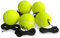 HUANGENG 5 x Tennis-Trainingsbälle mit Schnur, Selbstübungs- und Tennis-Trainer-Ersatzwerkzeug, tragbare Rebound-Übungsbälle