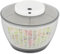SAUADY - Escurridor para ensaladas eléctricas, frutas y verduras, lavadora deshidratador de verduras para escurrir secar o conservar verduras 24,4 x 18,5 cm, color blanco gris