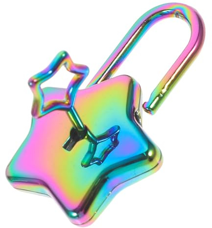 SHINEOFI Star Shaped Padlock with Key, Alloy Decorative Lock for Diary Books and Jewellery Boxes, Anti-Rust, Simple to Use, Cute DIY Accessory