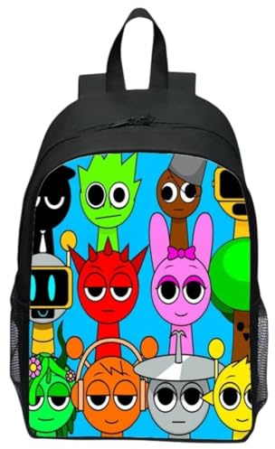 ZPSOSPZ Rhythm Box Cartoon Schoolbag, Rhythm Box Game Themed Backpack, School Bag Travel Rucksacks, Adjustable Backpack, Back to School Gift Rhythm Box Printed Student School Bag