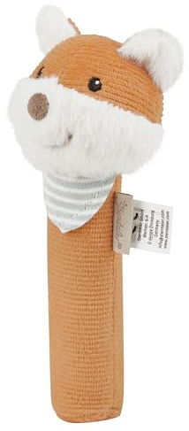 Sterntaler Stabgreifling Fuchs Filou - Baby Greif-Quietsche - Motorikspielzeug ab Geburt - zum Spielen, Fühlen & Entdecken, Geschenkidee - unisex, rost