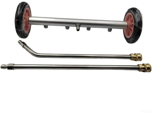 16 Inch Pressure Washer Brush with Adjustable Pole for Vehicle Undercarriage and Chassis Cleaning, Designed for Efficient Dirt and Grime Removal