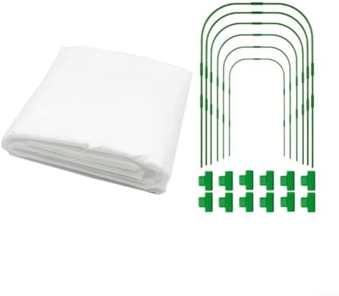 Gartenschutznetz-Set, Insektennetz mit Reifen für Gemüse, Blumen und Pflanzen, Schutz vor Schädlingen, Insekten, Vögeln, 3 x 9 m,