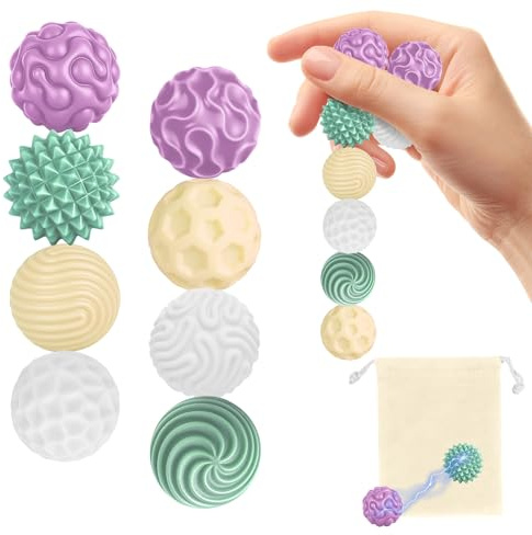 Zingbee 8 stück magnetische Fidget Toys,Magnetkugeln Anti-Stress Macaron | Sensorik Spielzeug,für Erwachsene und Kinder ADHS, Sensorische Magnetische Kugeln Set, Stressabbau und Entspannung