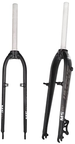 YADZISW Fourche rigide pour VTT 26/69,8 cm, sans filetage, disque de direction droit/frein V à dégagement rapide, avant en alliage d'aluminium, fourche rigide super légère