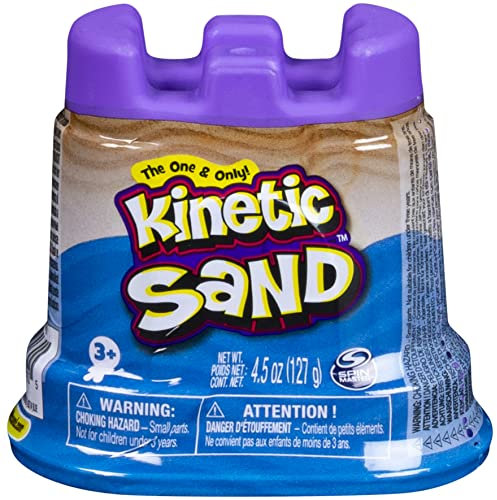 Kinetic Sand 20128033 Mini-Schloss mit formbarem Sand, blau, 127 gr