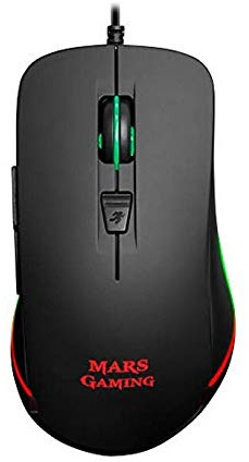 Mars Gaming MARSGAMING MM118, Souris Gaming RGB, 9800 DPI, 6 Boutons Mécaniques, Noir